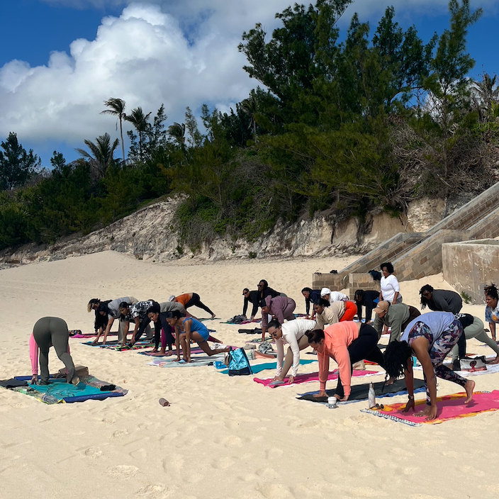 yoga with vry rare yoga @ elbow beach